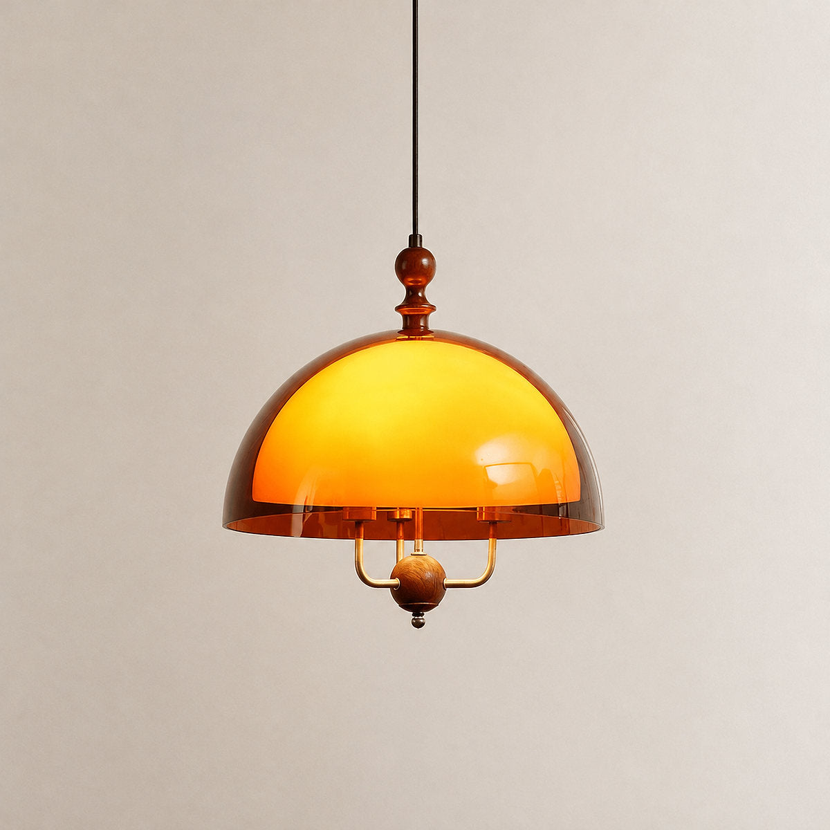 Tricolordeer Walnut Wood and Acrylic Pendant Light