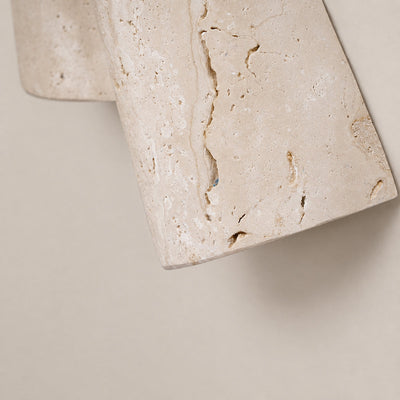 Velo Draped Stone Wall Lamp, 7.5-Inch x H 10.6-Inch, Yellow Travertine for Living Room & Dining Room