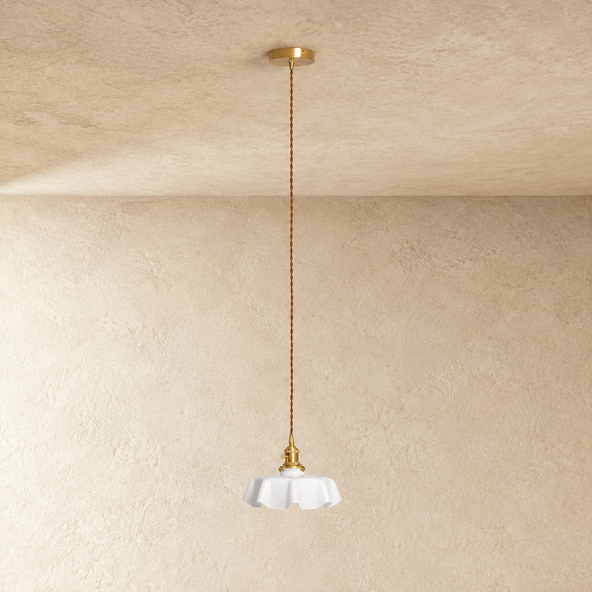 Pleated Glass Pendant Light Collection