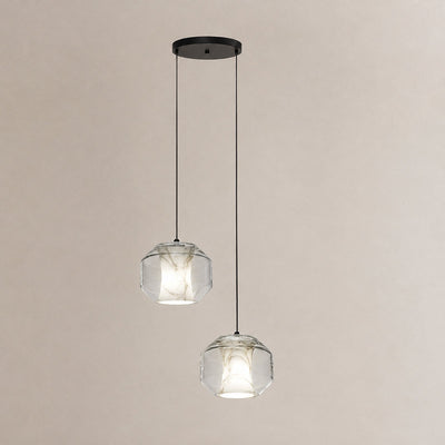 Cylinder Pendant Light in Alabaster and Glass