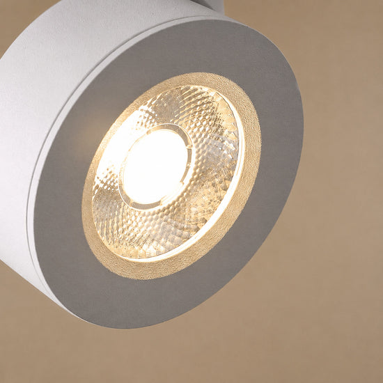 Round Rotating LED Downlight Wall Lamp, 3.4-Inch x H 0.9-Inch, White, Warm Light for Bedroom & Living Room