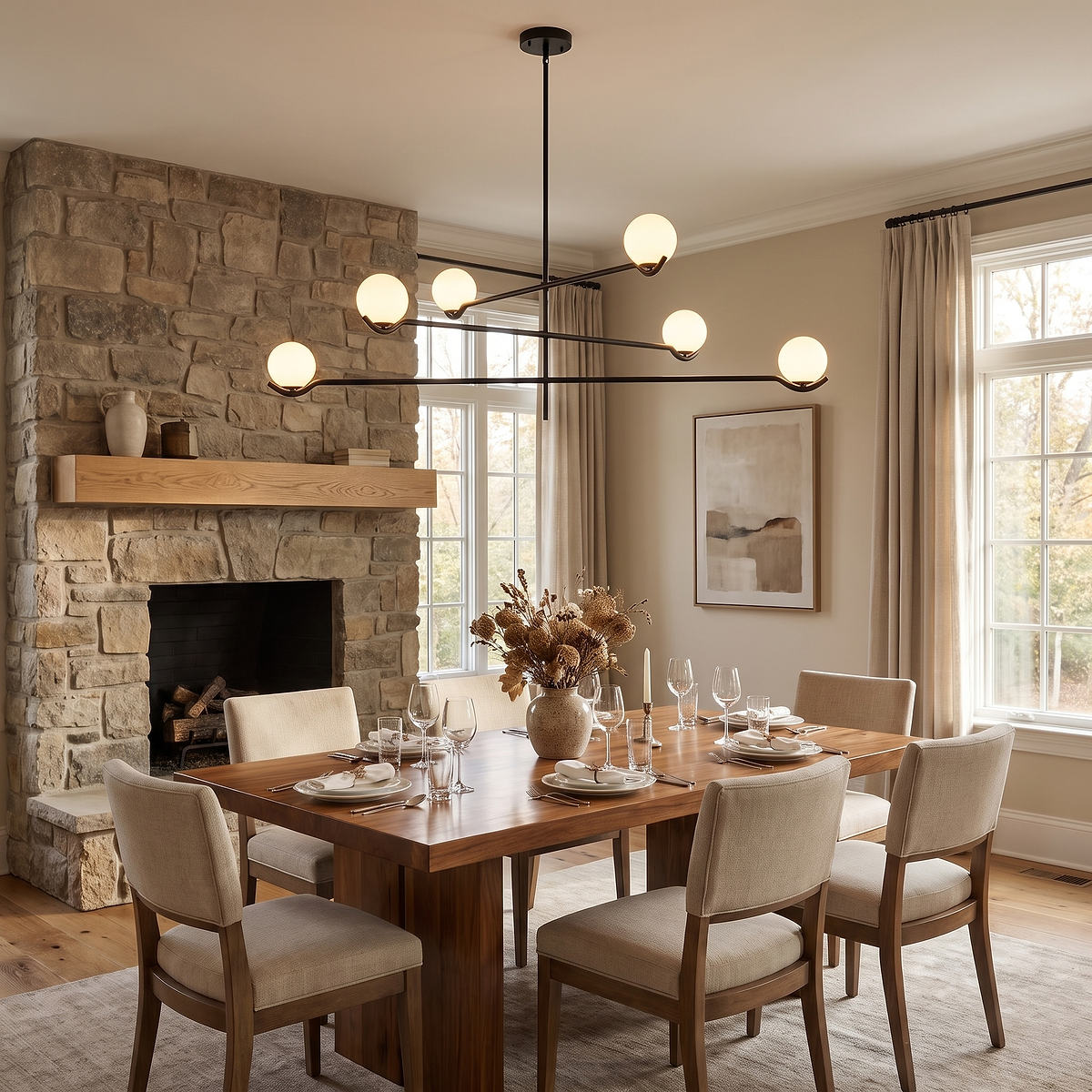 Baer Pendant Light Black for Dining Room & Living Room