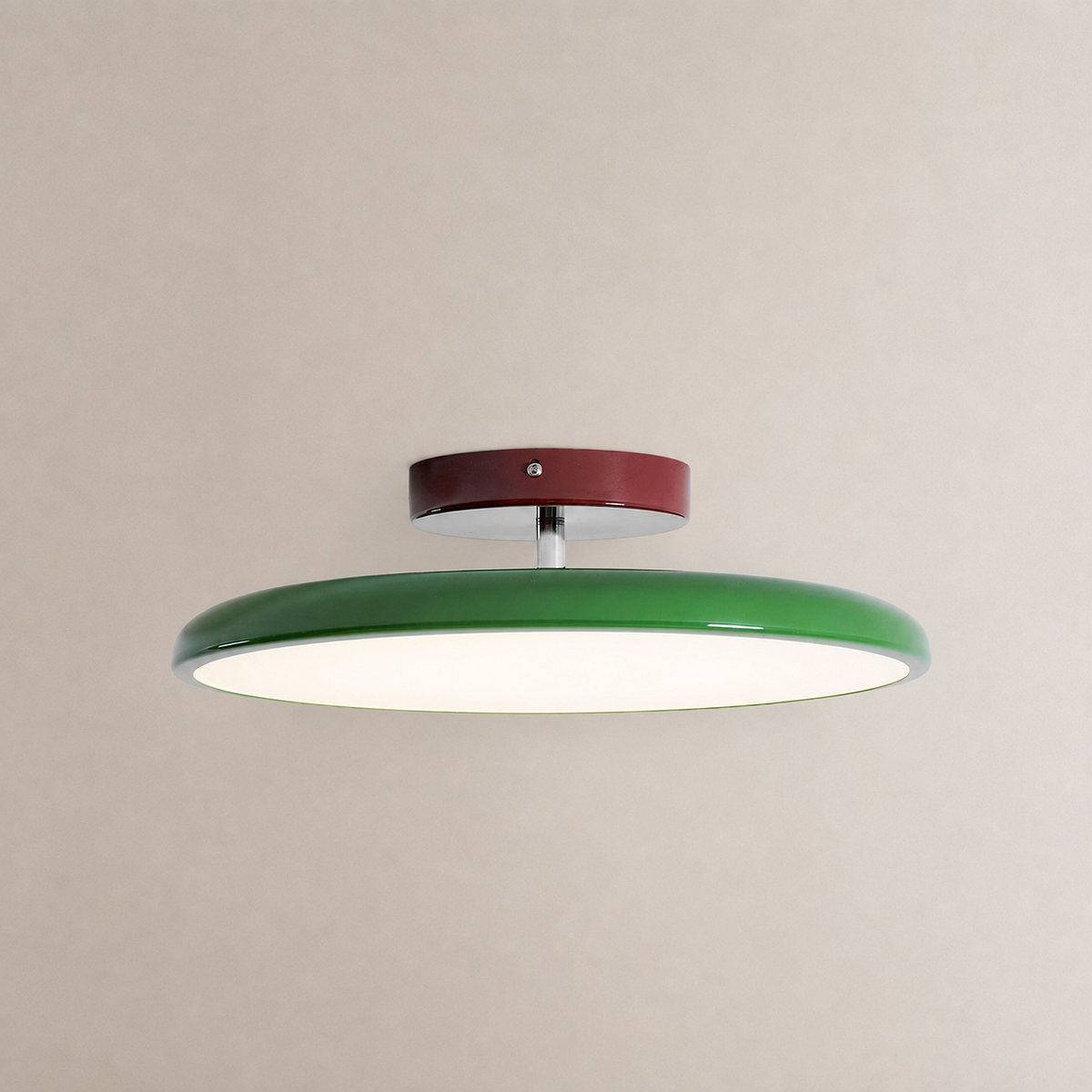 Drift Adjustable Ceiling Light, 11.8~19.7-Inch x H 3.5-Inch, Green, Triac Warm Dimming for Living Room & Bedroom