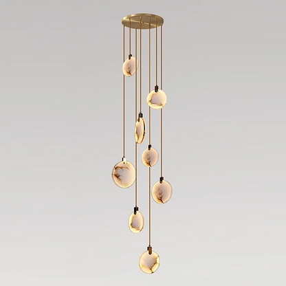 Alabaster Long Staircase Chandelier 5 styles