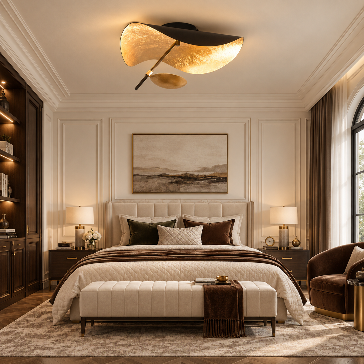 Tricolordeer Modern Round Disc Ceiling Light