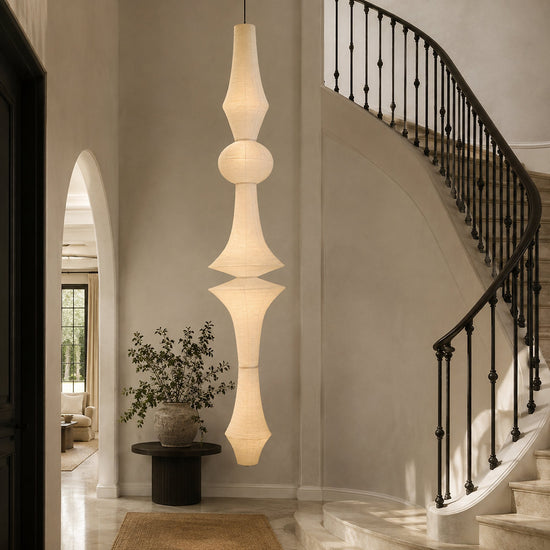 Sculptural Tiered Pendant Light 3 Bulbs
