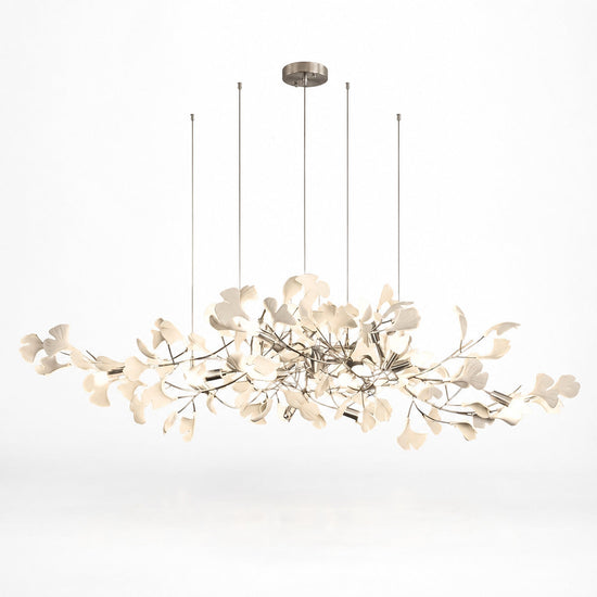 Porcelain Leaf Horizontal Branch Chandelier