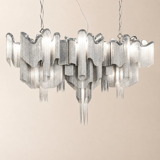 Tricolordeer Cascade Round and Linear Chandelier