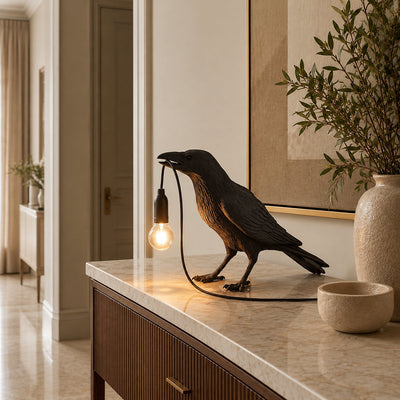 Sculptural Bird Accent Table Lamp