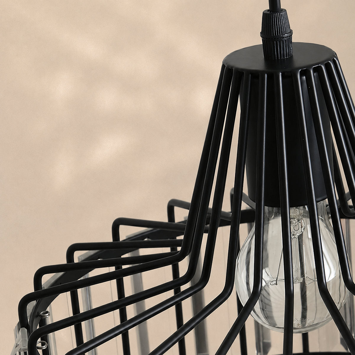 Round Crystal Drum Pendant Light for Dining Room & Living Room