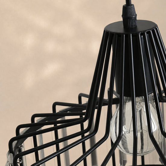Round Crystal Drum Pendant Light for Dining Room & Living Room