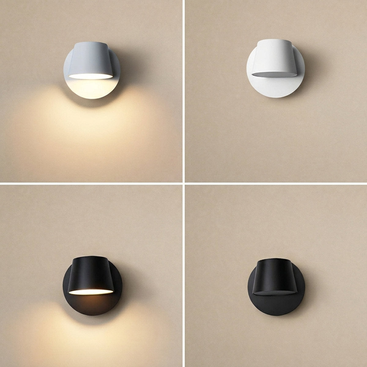 Angle Adjustable Reading Wall Lamp, 4.7~15-Inch x H 4.7-Inch, White, Warm Light for Bedroom & Living Room