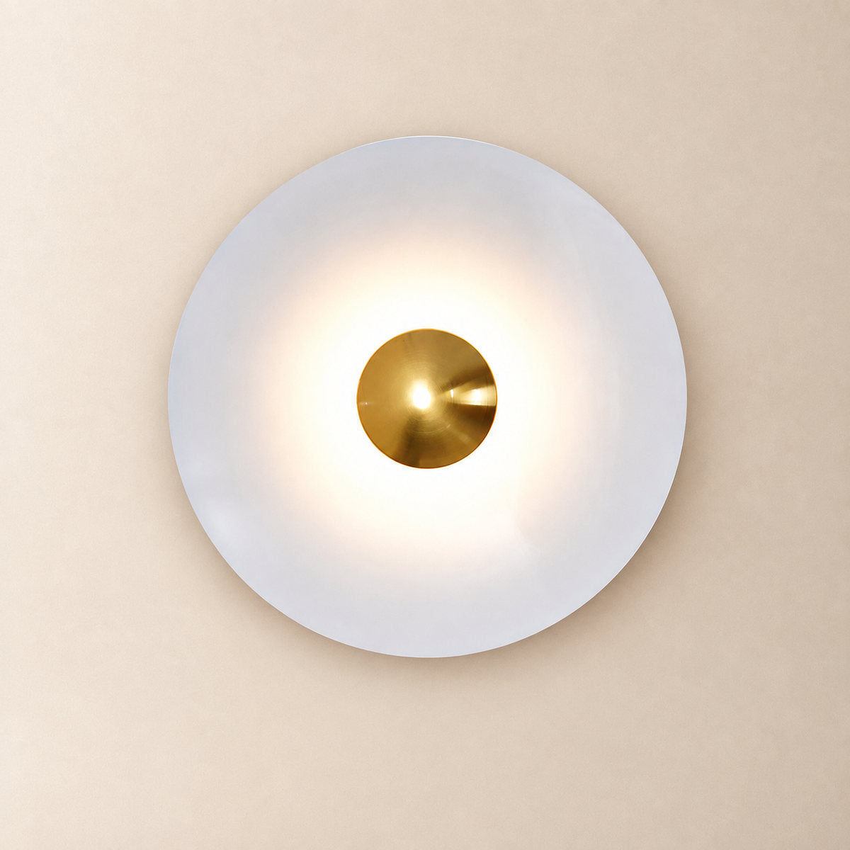 Simplicity Glow Wall Lamp, 11.8~23.6-Inch x H 11.8~23.6-Inch, Orange & Chrome, Warm Light for Living Room