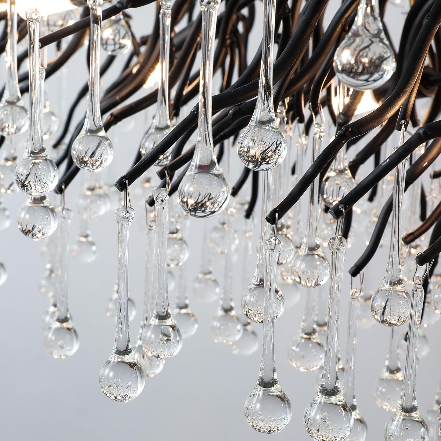 Modern Crystal Branch Chandelier 63"