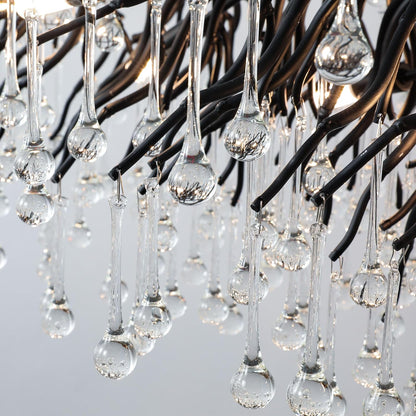 Modern Crystal Branch Chandelier 63"