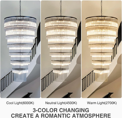 Glass Chandeliers 39"