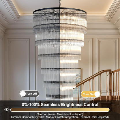 Glass Chandeliers 39"
