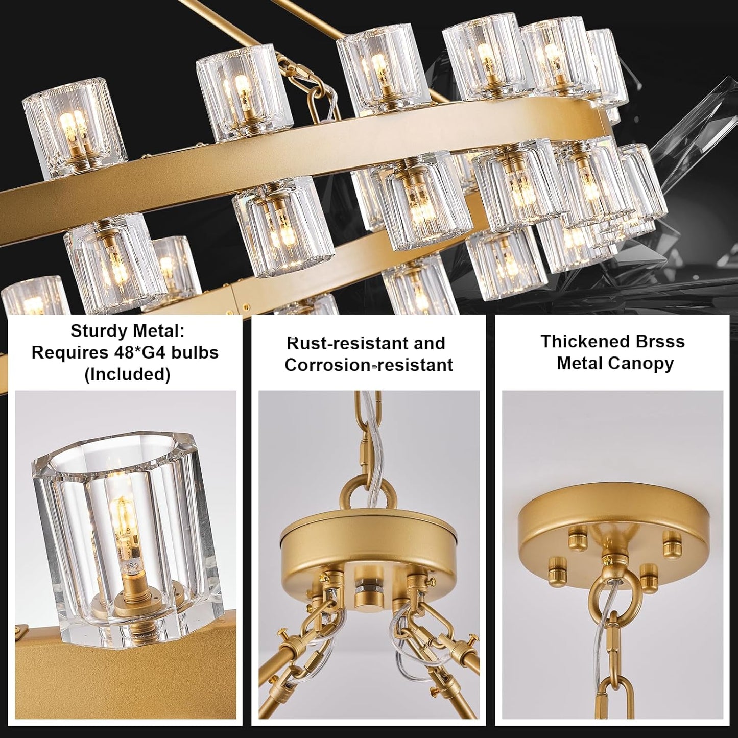 Chain-Style Regel Round Chandelier