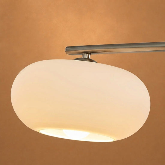 3-Light Linear Glass Pendant Fixture