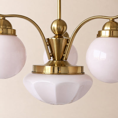 Tricolordeer Globe Glass Multi-Light Chandelier