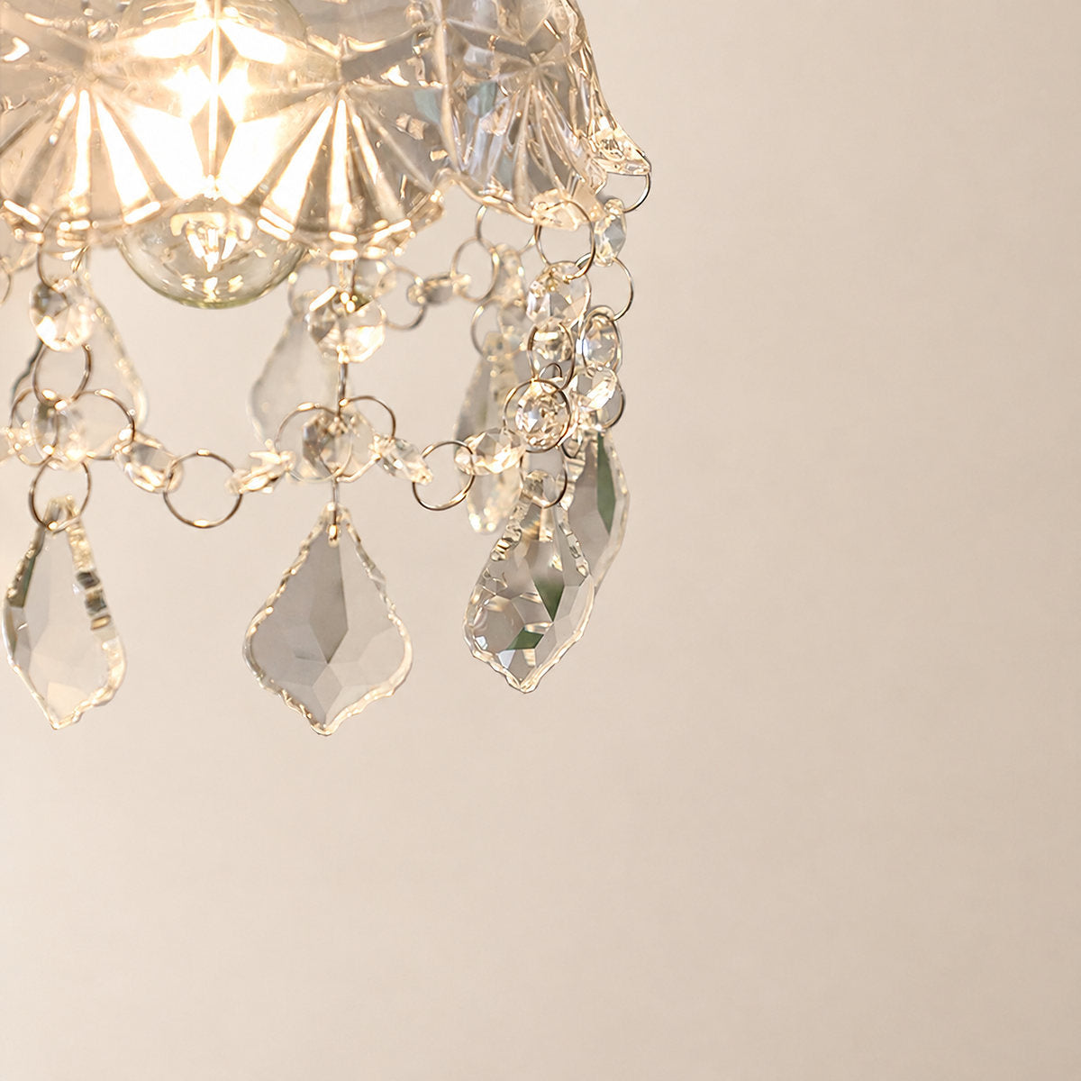 French Crystal Tassel Wall Lamp, 5.9-Inch x H 8.7-Inch, Gold & Transparent for Living Room