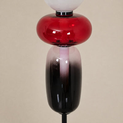 Artisan Hand-Blown Glass Stacked Floor Lamp