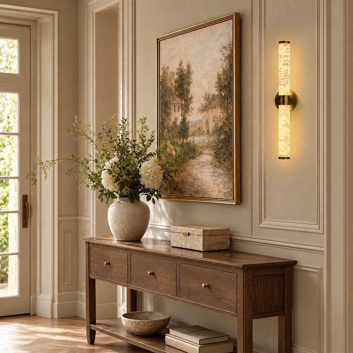 Tricolordeer Linear Alabaster LED Chandelier