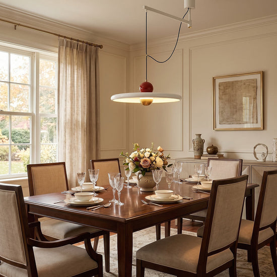 Lola Swing Pendant Light,Red & Green, Triac Warm Dimming for Dining Room & Living Room