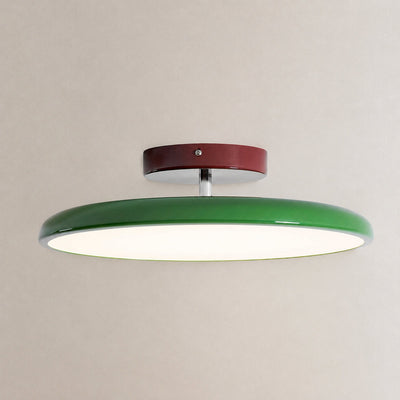 Drift Adjustable Ceiling Light, 11.8~19.7-Inch x H 3.5-Inch, Green, Triac Warm Dimming for Living Room & Bedroom