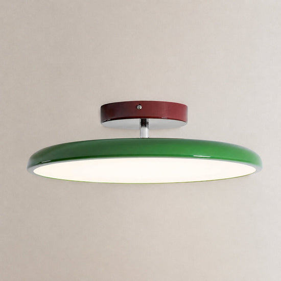 Drift Adjustable Ceiling Light, 11.8~19.7-Inch x H 3.5-Inch, Green, Triac Warm Dimming for Living Room & Bedroom