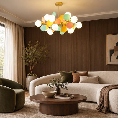 Tricolordeer Botanical Branching Glass Tree Chandelier