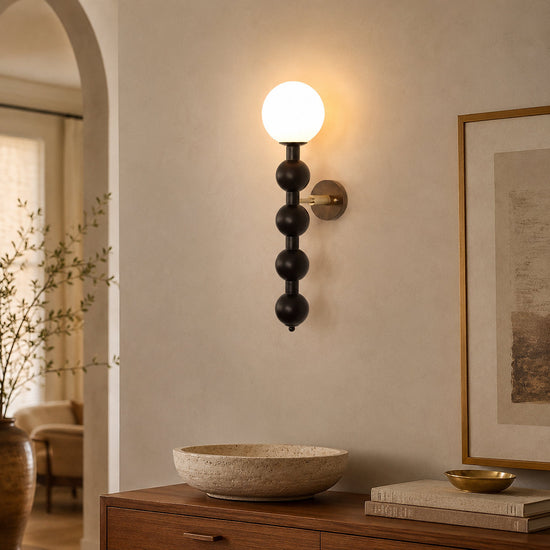 Bubbly Wall Lamp, Walnut for Living Room