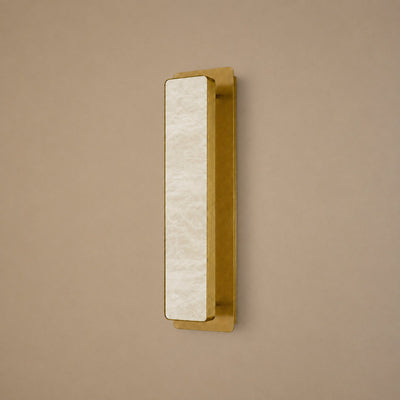 Tricolordeer Modern Rectangular Alabaster Wall Sconce