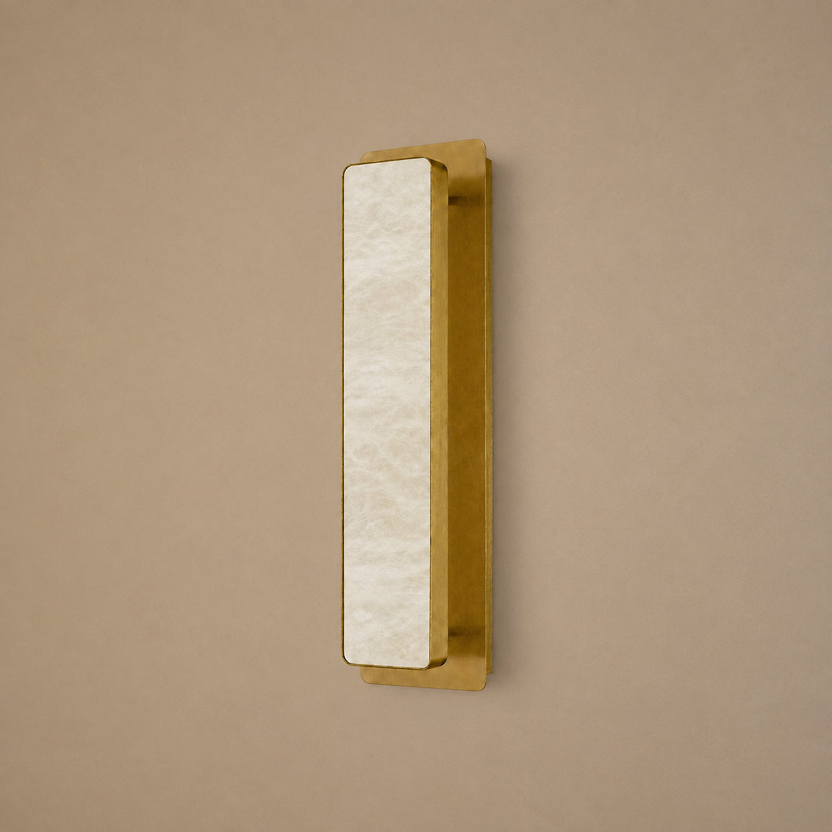 Tricolordeer Modern Rectangular Alabaster Wall Sconce