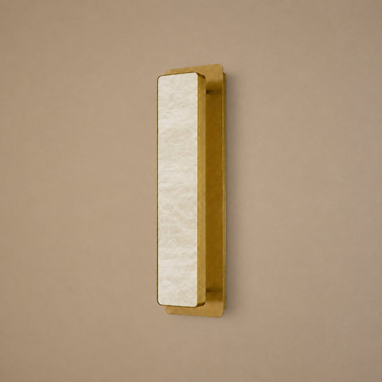 Tricolordeer Modern Rectangular Alabaster Wall Sconce