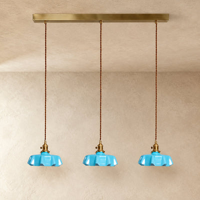 Pleated Glass Pendant Light Collection