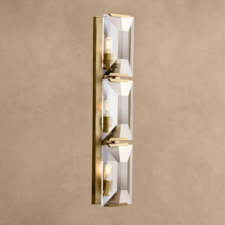 Harlew Crystal Triple Wall Lamp