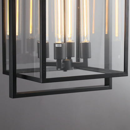 Bickman Glass Lantern Modern Pendant 26"34"