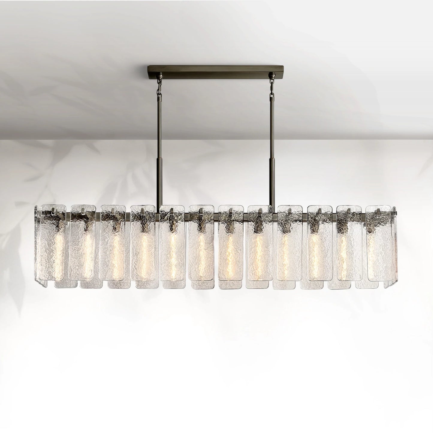 Calamete Glass Rectangular Chandelier