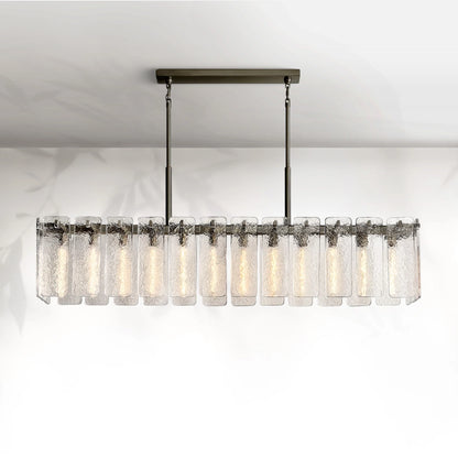 Calamete Glass Rectangular Chandelier