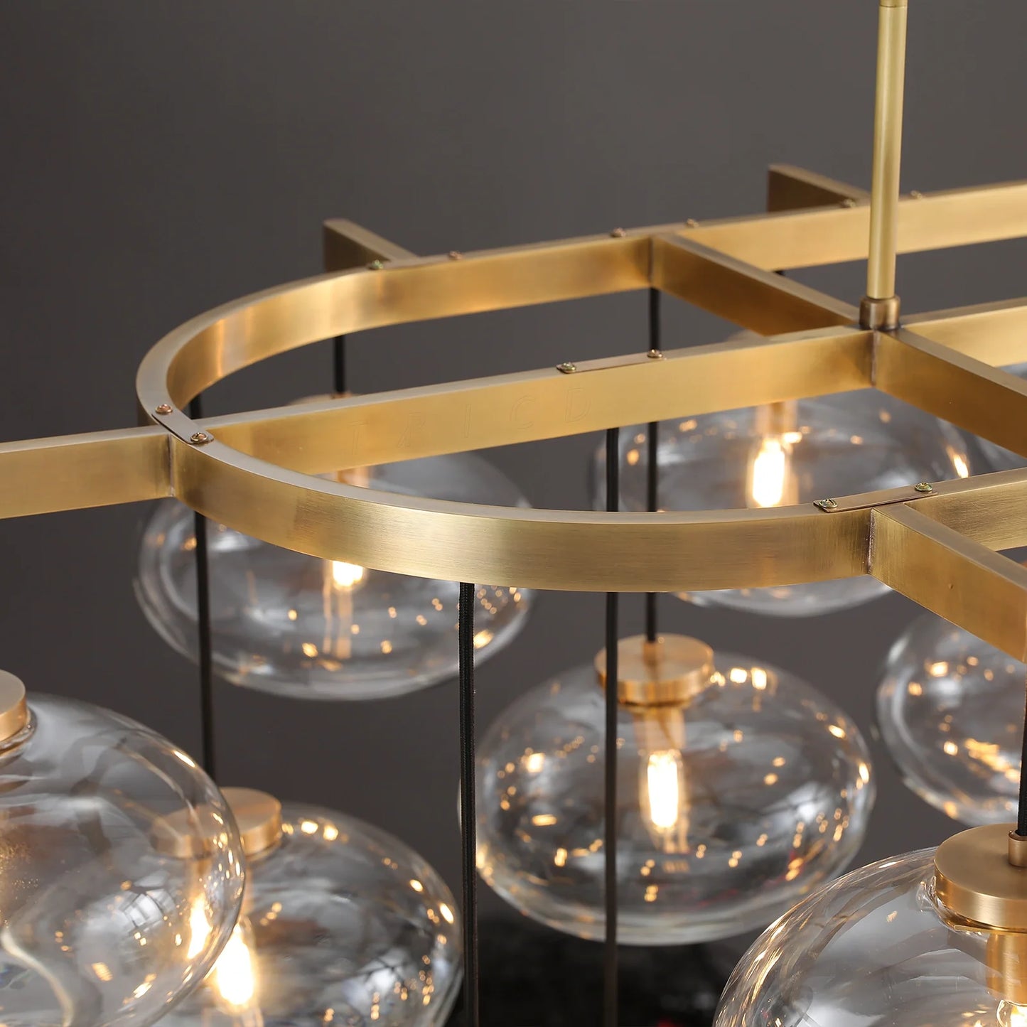 Aurum Clear Glass Linear Chandelier