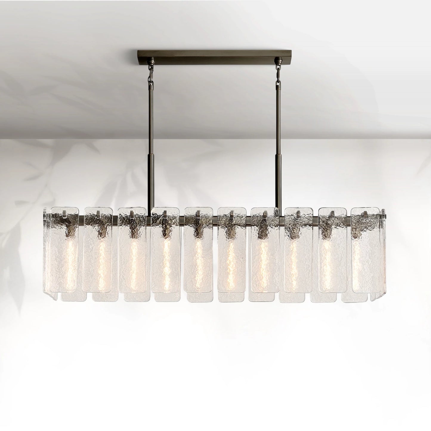 Calamete Glass Rectangular Chandelier