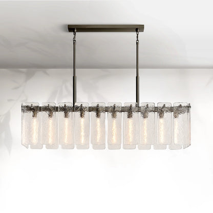 Calamete Glass Rectangular Chandelier