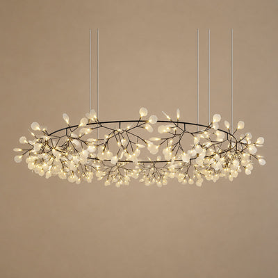 Firefly-Glow Black LED Branch Chandelier