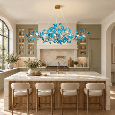 Tricolordeer Botanical Linear Multi-Light Chandelier