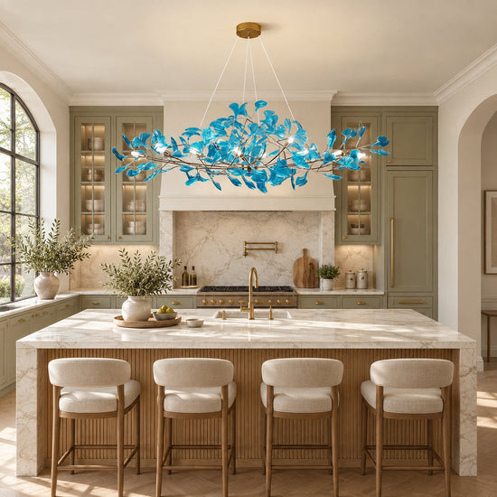 Tricolordeer Botanical Linear Multi-Light Chandelier