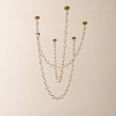 Draped Acrylic Sphere Link Chandelier