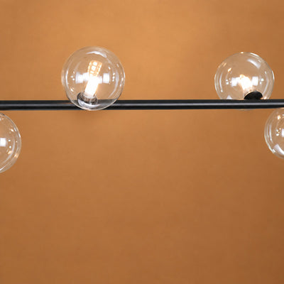 Geometric Linear Glass Sphere Chandelier