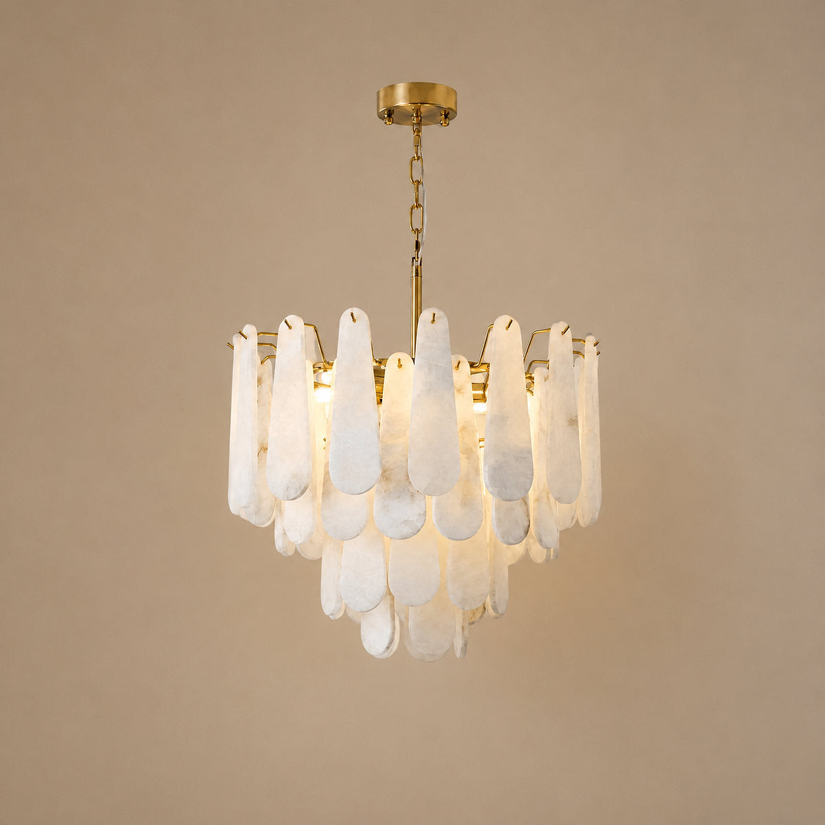 Tricolordeer Alabaster Petal Chandelier
