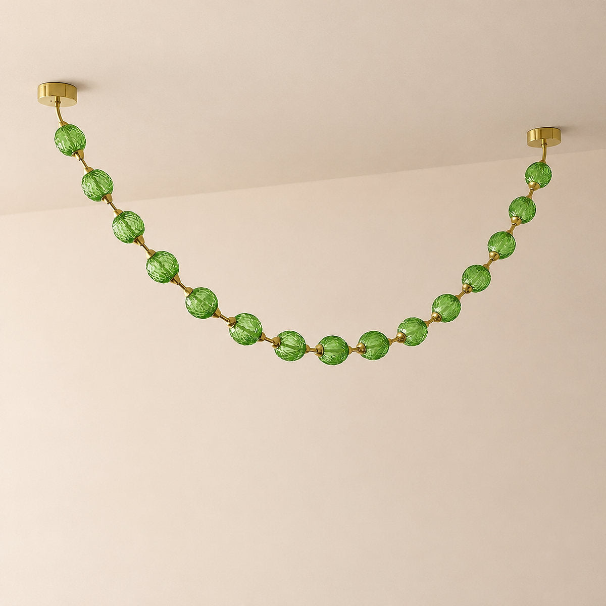 Draped Acrylic Sphere Link Chandelier